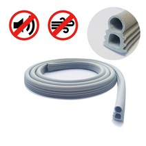 씽씽용품 현관문가스켓 윈드키퍼현관문 모텔 빌라 아파트 현관문 도어패킹 방음 방풍 고무 도어패킹 그레이 2.04M 3개 1세트 미세먼지차단 틈새바람막이, 1set