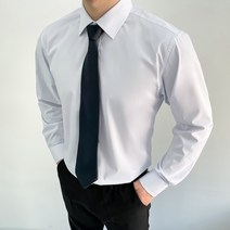 프롬엘 남자 와이드카라 생활 구김방지 스판 정장 와이셔츠(2COLOR)