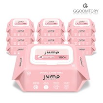꿈토리물티슈 뉴 넉넉한 점프 55gsm 엠보싱 100매 캡형 10팩, 뉴 넉넉한 점프 캡형 100매 10팩
