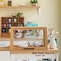 우드쇼케이스 찬장 찬장수납장 빵진열장 쇼케이스, 흑두 전시장