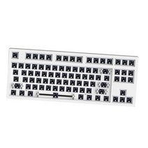 Mk870 반투명 유선 87 키 기계식 키보드 핫 스와핑 PCB 전체 키 FN2 레이어 편집 프로그래밍 PC 게이머용 RGB 백라이트, 364.3mm, PC+금속, 하얀, 하나, 하나