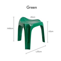 북유럽 모던 클래식 플라스틱 ABS 레진 낮은 스택 신발 교체 의자 침대 옆 탁자, green