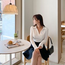 제이스타일 자체제작 퓨렌지 골지카라 티셔츠