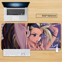 마우스 장패드 롤 리그 오브 레전드 KDA아리 큐티 캐릭터 게임 대형 마우스패드 게이밍 패드 피시 게임 굿즈, 80*30cm, 색상-06
