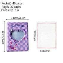 저무리 미니앨범 3 인치 사진 40 pockets photocard 바인더 귀여운 kpop 아이돌 카드 홀더 사진 스티커 pvc polaroid albums, s1 사진 앨범