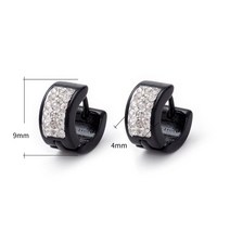 ESSFF 잘 생긴 멋진 다채로운 작은 후프 귀걸이 여성을위한 피어싱 스테인레스 스틸 서클 Earings 농구 펑, 01 BE0199