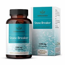 Herbamama 스톤 브레이커 100 캡슐 - 1200mg 신장 정화 담낭 건강 간 증폭기를 지원하는 유기농 chanca piedra 허브 보충제 비뇨기 기능 - non-gmo