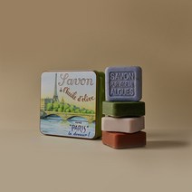 라사본느리드니옹 프랑스 천연 비누 400g(100g*4개) 대형 틴케이스, 기능성비누_세느강의 아침(33521), 100g