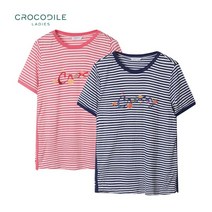 크로커다일레이디 크로커다일레이디 크로커 로고 플레이 티셔츠_CL0MTS101