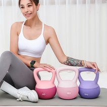 만물소 케틀벨 여자 헬스 가저용 기계 케틀벨 아령 소프트 역량 훈련, 6KG, 퍼플