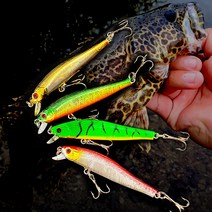 UST 싱킹 쏘가리미노우 70S 쏘가리 꺽지 배스 산천어 하드베이트 미노우 루어 계류낚시, 012-그린실버