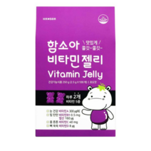 [함소아] 함소아 비타민젤리 포도맛 1개월 (2.5g x 60개 x 1통), 6개