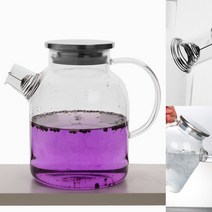 유리 주전자 1.5L 티웨어 보이차주전자 차용품 차끓이는주전자 찻주전자 차도구 다구세트 차주전자세트 녹차포트