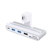 노트북도킹스테이션 c타입 usb 포트 멀티허브 카드 판독기 스테이션 지원 카드, 하얀