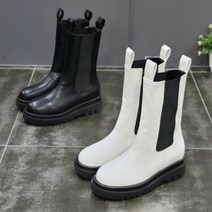 어멜리스 여성용 첼시 하프 가죽 부츠 329 (2color)