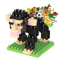 [알꿀밤-나노블럭] 동물 곤충 시리즈 (소형 나노블럭), B침팬지B