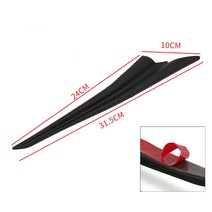스포일러 2Pcs Airfoil 에어 앞 범퍼 스러 스크래치 보호기 자동차 탄소 섬유 디플렉터 외관 부품, 한개옵션0