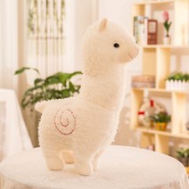 몽실몽실 페루 알파카 인형 귀여운 애착인형 안고자는 베개 바디필로우, 화이트_55cm 0.67kg