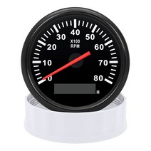 타코메타 타코미터 보트 6K/8K RPM 4000 디젤 가솔린 자동차 용 rpm 게이지 아워 포함 빨간색 백라이트 9, 12 8000rpm Gauge