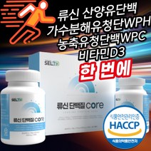 류신단백질600mgx90정x2통 BCAA산양유단백분말 류신20%함유 WPH 가수분해유청단백 WPC 농축유청단백 동물성단백질 완두단백 분리대두단백 식물성 단백질 해썹 HACCP인증, 2개, 54g