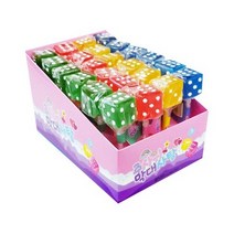 주사위 막대사탕 그린 28g x 6p + 레드 28g x 6p + 블루 28g x 6p + 옐로우 28g x 6p 세트, 1세트