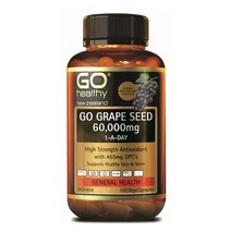 (뉴질랜드직배) 고헬시 고 포도씨 추출물 60 000mg 원어데이 120베지터블캡슐 GO Healthy GO Grape Seed 60 000mg 1-A-Day 120 Vege Ca