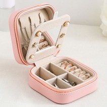 신제품 그레이 플란넬 주얼리 정리함 목걸이 귀걸이 반지 디스플레이 홀더 케이스 대용량 여성용, L, Pink