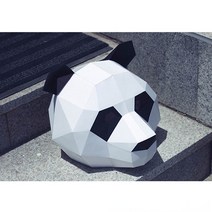 종이가면 페이퍼크래프트 도안 3D 모형 접기 DIY 페이퍼토이 동물 입체퍼즐 토끼 유니콘 여유 호랑이 말, L + 광택타입