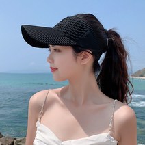 믹스어블 여성골프모자 스포츠썬캡 여자 메쉬 바이저 여성 남성 니트 썬캡 골프 선바이저 밴딩 모자 챙이 긴모자