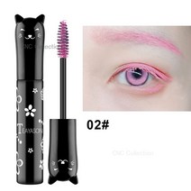 SUREYOULiKE 컬러 마스카라 블루 퍼플 핑크 화이트 퍼플 블루 커피 쉽게 번지지 않은 마스카라, 1개