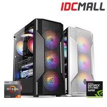 게이밍컴퓨터 로블록스 발로란트 피파4 디아블로 배그 PC 본체, 라이젠5 2600+1660Super+8G 블랙, RAM 32GB UP