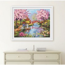 수재샵 화려한봄날 (라운드 2.8mm 3D 가로 55cm X 세로 45cm) 보석십자수