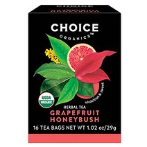 Choice Organics - Organic Grapefruit Honeybush Tea (3 Pack) - Organic Herbal Tea - 48 Tea Bags, 1