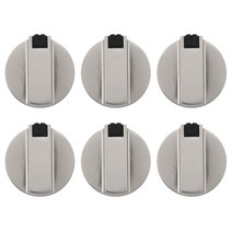 스토브 밥솥 손잡이 오븐 노브 6pcs 아연 합금 6mm 유니버셜 실버 가스 스토브 제어 노브 어댑터 오븐 로터리 스위치 요리 표면 제어 잠금 장치, 하나, 은