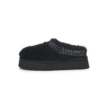 어그 for 여성 여자 스티치 칼라 플랫폼 슬리퍼 타즈 브레이드 블랙 1143976BLK