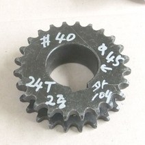 048 체인기어 스프라켓 40번 24T 축경45 2중 외경104