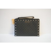 741354 마이클코어스 젯셋 TRAVEL 엑스라지 클러치 파우치 PVC 가죽 STUDDED