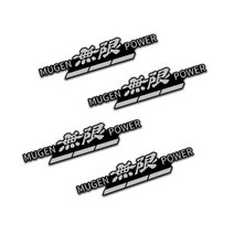 혼다 Mugen 파워 어코드 CRV Hrv 재즈 자동차 액세서리 용 3D 알루미늄 스피커 스테레오 배지 엠블럼 스티커 4 개입, 4PCS