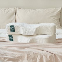 넥닥터 경추베개 더블(2개) + 고급메모리폼 + 겉커버 + 방수 속커버 + 화이트