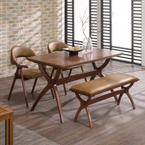 [에보니아] 머시아 애쉬원목 4인용식탁테이블, 앤틱