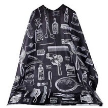 장미Salon Barber 140120cm Cape Hairdressing Apron Waterproof Cutting Hair Snap Cloth Haircut, 02 Black