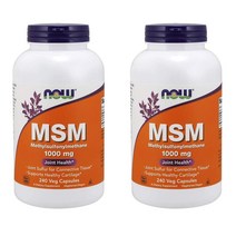 Now Foods MSM Methylsulfonylmethane MSM 메틸설포닐메탄 1000mg 240정 2개