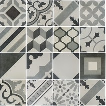 북유럽 자기질 패턴타일 200mmX200mm, 아스달[22034], 25장