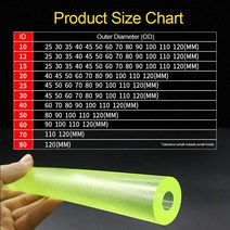 우레탄 폼 보드 단열재 코팅 PU 폴리우레탄 중공 막대 16/18/20/22/25/30/35/40/45 ~ 120mm 튜브 탄성 고무, 01 500mm_01 16x6mm(OD x ID)