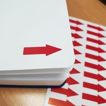 ♠†칼라 분류용 스티커 세모 네모 화살표 라벨 스티커†♠ 0623 KANGV:), 45X66mm 청색 326-1