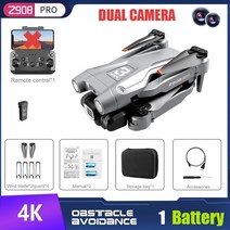 신제품 Z908 프로 드론 2.4G 와이파이 미니 4k 전문 장애물 회피 헬리콥터 원격 제어 쿼드콥터 RC 드론 장난감, CHINA, Gray 4K1B