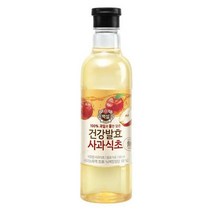 CJ제일제당 시큼한 신맛 백설 건강발효 사과식초 500ml 발효식초 풍미 요리 재료, 4개