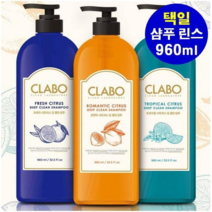 애경 ClABO 클라보 시트러스 샴푸 린스 960ml 택일 +여행용샴푸, 로맨틱샴푸 1