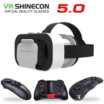 VR AR 5.0 안경 가상 현실 박스 4.7 6.0 인치 휴대폰용 3D, 04=VRWithControllerD
