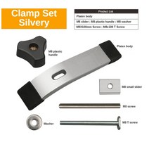 클램프 목공 압력 19 30 45 t 슬롯 슬라이더 트랙 t 나사 핸들 슬라이딩 목재 작업 도구 및 액세서리, 클램프 세트